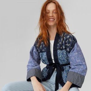 GAP Mix Print Quilted Kimono Jacket